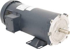 Leeson - 1-1/2 Max hp, 2,500 Max RPM, DC Electric AC DC Motor - 230 V Input, S56C Frame, C-Face with Base Mount, TEFC Enclosure - Best Tool & Supply