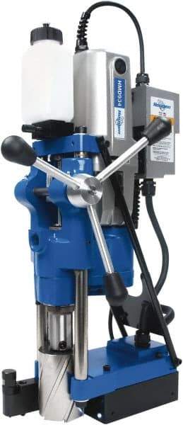 Hougen - 3/4" Chuck, 4" Travel, Portable Magnetic Drill Press - 70, 120, 200 & 332 RPM, 13 Amps, 1553 Watts, 115 Volts, 2' Cord Length - Best Tool & Supply