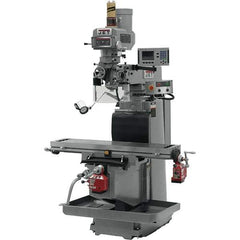 Jet - 54" Table Width x 12" Table Length, Electronic Variable Speed Control, 3 Phase Knee Milling Machine - R8 Spindle Taper, 5 hp - Best Tool & Supply