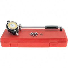 SPI - 6 Anvil, 1.4 to 2.4" Dial Bore Gage - 0.0001" Graduation, 6" Gage Depth, Accurate to 0.0003", Carbide Ball - Best Tool & Supply