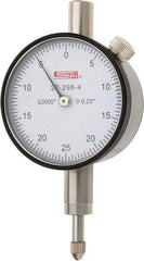 SPI - 1/4" Range, 0-25-0 Dial Reading, 0.0005" Graduation Dial Drop Indicator - 1.61" Dial, 0.05" Range per Revolution, 0.0005" Accuracy, Includes NIST Traceability Certification - Best Tool & Supply