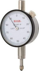 SPI - 1/4" Range, 0-100 Dial Reading, 0.001" Graduation Dial Drop Indicator - 1.61" Dial, 0.1" Range per Revolution, 0.001" Accuracy, Includes NIST Traceability Certification - Best Tool & Supply