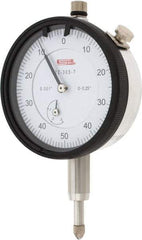 SPI - 1/4" Range, 0-50-0 Dial Reading, 0.001" Graduation Dial Drop Indicator - 2.2" Dial, 0.1" Range per Revolution, 0.002" Accuracy, Revolution Counter - Best Tool & Supply