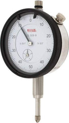 SPI - 1/2" Range, 0-50-0 Dial Reading, 0.001" Graduation Dial Drop Indicator - 2.2" Dial, 0.1" Range per Revolution, 0.002" Accuracy, Revolution Counter, Includes NIST Traceability Certification - Best Tool & Supply