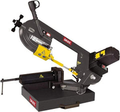 Dake - 8 x 5" Max Capacity, Manual Geared Head Horizontal Bandsaw - 262 & 196 SFPM Blade Speed, 110 Volts, 45°, 2 hp, 1 Phase - Best Tool & Supply