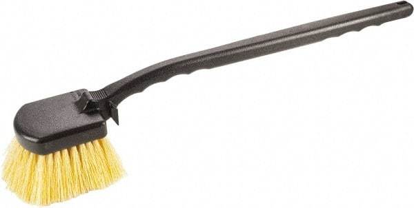 Harper Brush - 2-1/4" Bristle Length, Polypropylene Utility Scrub Brush - 3-1/2" x 3-1/2" Long x 3" Wide Head, 20" OAL, Easy Grip Handle, Black, Polypropylene Block - Best Tool & Supply