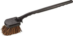 Harper Brush - 2-1/4" Bristle Length, Palmyra Utility Scrub Brush - 3-1/2" x 3-1/2" Long x 3" Wide Head, 20" OAL, Easy Grip Handle, Black, Polypropylene Block - Best Tool & Supply