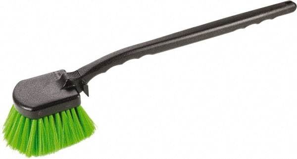 Harper Brush - 2-1/4" Bristle Length, Flagged Plastic Utility Scrub Brush - 3-1/2" x 3-1/2" Long x 3" Wide Head, 20" OAL, Easy Grip Handle, Black, Polypropylene Block, Flagged - Best Tool & Supply