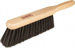 Harper Brush - 14" OAL, Horsehair Counter Brush - 2-1/4" Bristle Length, 8" Long x 1-3/4" Wide Head, Straight Wood Handle, Black - Best Tool & Supply