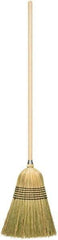 Harper Brush - 56" OAL Corn Bristle Broom - 39" Long Wood Handle, 17" Bristle Length, 14" Wide - Best Tool & Supply