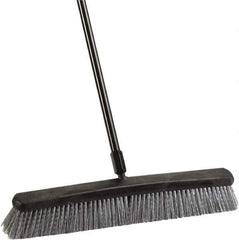 Harper Brush - 24" Rough Surface Synthetic Push Broom - 3" Bristle Length, Plastic Block, Threaded Handle Connection, Handle Included - Best Tool & Supply