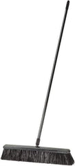 Harper Brush - 24" Rough Surface Synthetic Push Broom - 3" Bristle Length, Plastic Block, Threaded Handle Connection, Handle Included - Best Tool & Supply