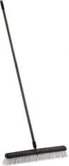 Harper Brush - 24" Smooth Surface Synthetic Push Broom - 3" Bristle Length, Plastic Block, Threaded Handle Connection, Handle Included - Best Tool & Supply