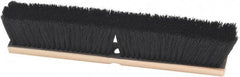 Harper Brush - 24" Smooth Surface Horsehair Push Broom - 3" Bristle Length, Wood Block, Threaded Handle Connection, Handle Sold Separately - Best Tool & Supply