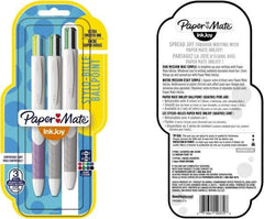 Paper Mate - 1mm Ball Point Retractable Ball Point Pen - Red, Green, Blue, Black, Pink, Lime, Purple & Turquoise - Best Tool & Supply