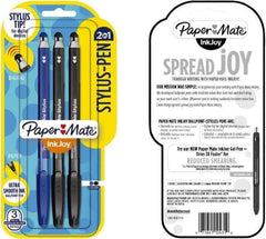 Paper Mate - 1mm Ball Point Ball Point Pen with Stylus - Black & Blue - Best Tool & Supply