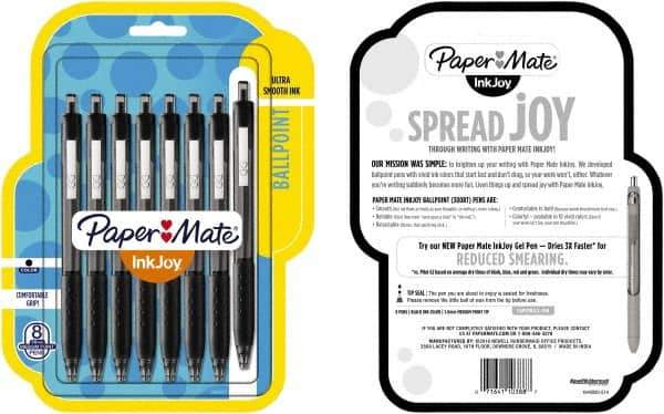 Paper Mate - 1mm Ball Point Retractable Ball Point Pen - Black - Best Tool & Supply