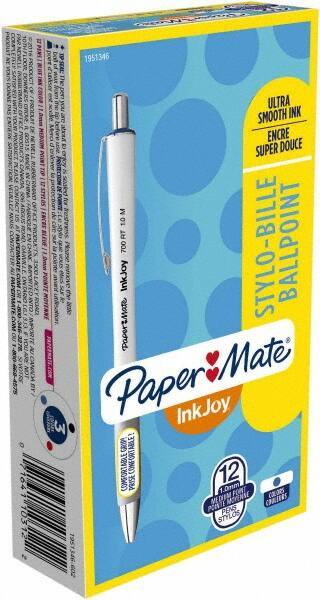 Paper Mate - 1mm Ball Point Retractable Ball Point Pen - Blue - Best Tool & Supply