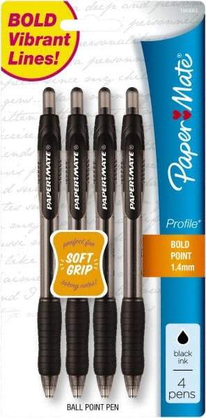 Paper Mate - 1mm Ball Point Retractable Ball Point Pen - Black - Best Tool & Supply