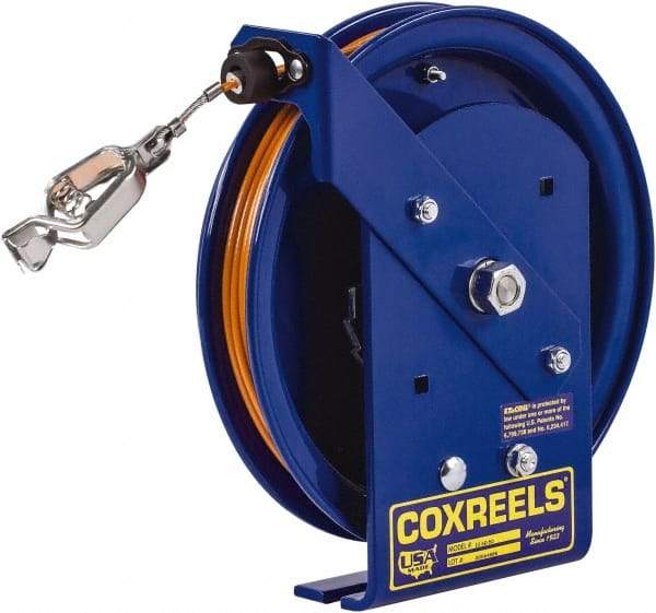 CoxReels - 5/32 Inch x 100 Ft. Stranded Cable Grounding Reel - Spring Driven Reel, Galvanized Steel Cable - Best Tool & Supply