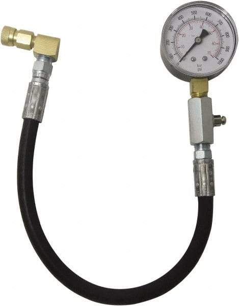 Lang - 1.38' Hose Length, 2,000 Max psi, Mechanical Automotive Diesel Compression Tester - 2 Lb Graduation - Best Tool & Supply