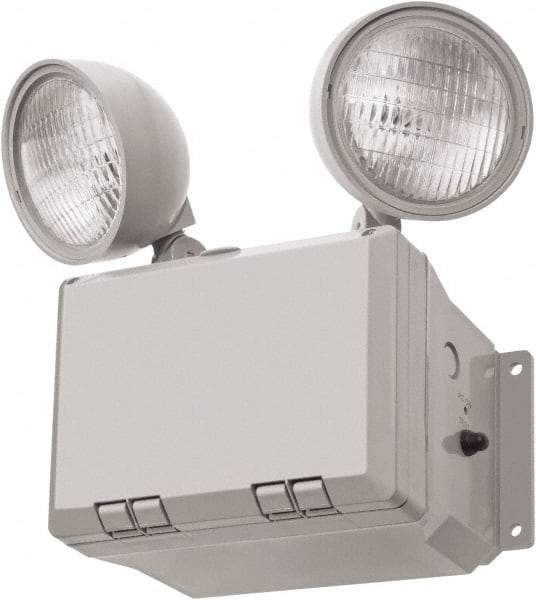 Lithonia Lighting - 2 Heads, 120/277 VAC, Thermoplastic, LED Emergency Light - 2.7 Watts, 8-3/8" Long x 12-7/8" High x 6" Wide, Sealed Nickel Cadmium Battery - Best Tool & Supply