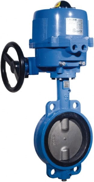 BONOMI - Actuated Butterfly Valves; Pipe Size: 2-1/2 (Inch); Actuator Type: Electric ; Style: Wafer ; Material: Cast Iron ; WOG Rating (psi): 200 ; Seat Material: EDPM - Exact Industrial Supply