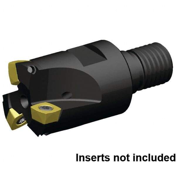 Kennametal - 25mm Cut Diam, 1.5mm Max Depth, M12 21mm Shank Diam, Modular Connection Indexable High-Feed End Mill - Screw Holding Method, XD..0904.. Insert, 7792VXD09 Toolholder, Through Coolant - Best Tool & Supply