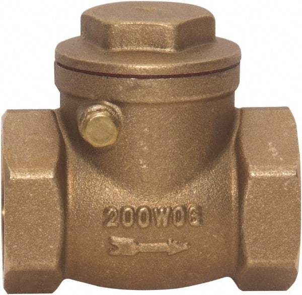 Value Collection - 1/2" Brass Check Valve - Check Swing, FNPT x FNPT, 200 WOG - Best Tool & Supply