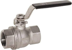 Value Collection - 3/4" Pipe, Full Port, Stainless Steel Standard Ball Valve - 2 Piece, FNPT x FNPT Ends, Lever Handle, 600 WOG, 150 WSP - Best Tool & Supply