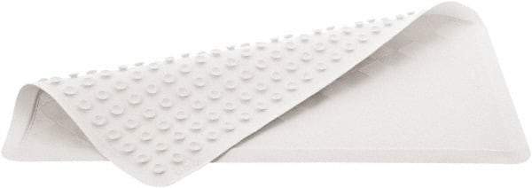 Rubbermaid - 28" Long x 16" Wide, Rubber Plumbed Wash Station Bath Tub Mat - White Matting - Best Tool & Supply