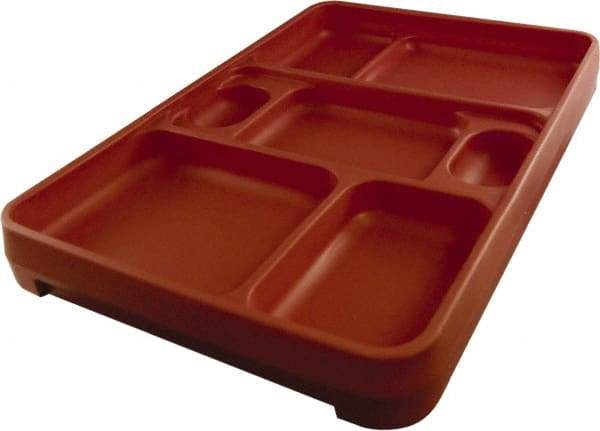 Made in USA - 14-1/4" Long x 9-1/2" Wide x 1-3/4" Deep Tray - Polypropylene - Best Tool & Supply