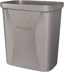 Made in USA - 10 Qt Gray Rectangle Trash Can - Polyethylene, None Graphic, Lid Not Included - Best Tool & Supply