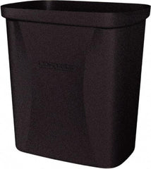 Made in USA - 10 Qt Black Rectangle Trash Can - Polyethylene, None Graphic, Lid Not Included - Best Tool & Supply