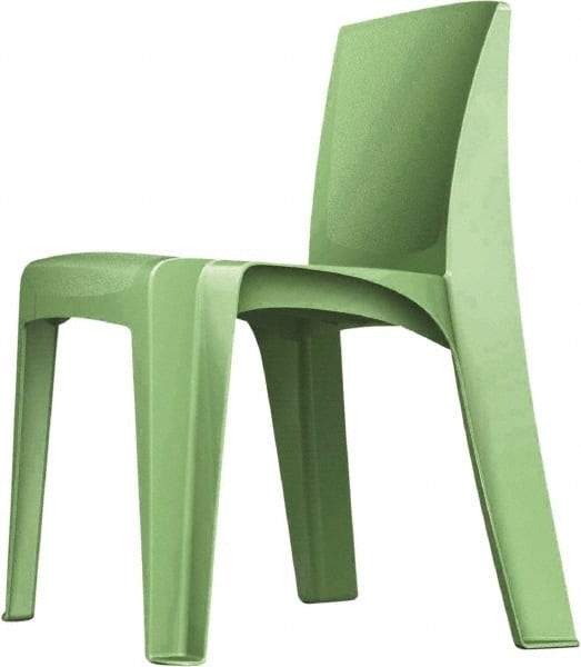 Made in USA - Polyethylene Teal Stacking Chair - Teal Frame, 21" Wide x 21" Deep x 30" High - Best Tool & Supply