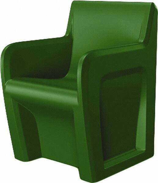 Made in USA - Green Polyethylene Guest Chair - 24" Wide x 33" High - Best Tool & Supply