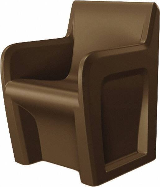 Made in USA - Brown Polyethylene Guest Chair - 24" Wide x 33" High - Best Tool & Supply