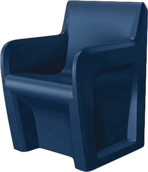 Made in USA - Slate Blue Polyethylene Guest Chair - 24" Wide x 33" High - Best Tool & Supply