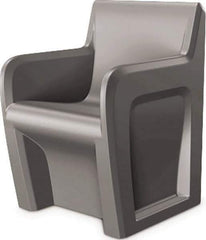 Made in USA - Grey Polyethylene Guest Chair - 24" Wide x 33" High - Best Tool & Supply