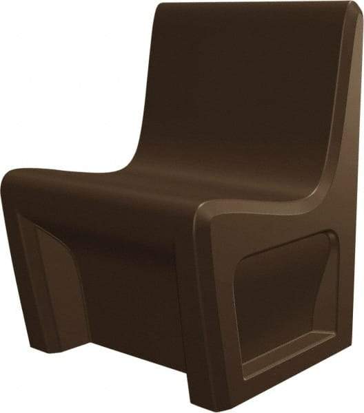 Made in USA - Brown Polyethylene Guest Chair - 24" Wide x 33" High - Best Tool & Supply