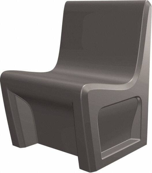 Made in USA - Grey Polyethylene Guest Chair - 24" Wide x 33" High - Best Tool & Supply