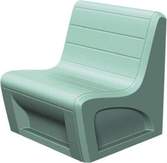 Made in USA - Green Polyethylene Guest Chair - 31" Wide x 33" High - Best Tool & Supply