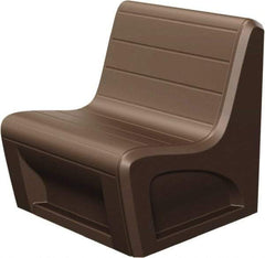 Made in USA - Brown Polyethylene Guest Chair - 31" Wide x 33" High - Best Tool & Supply