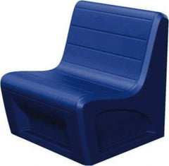 Made in USA - Slate Blue Polyethylene Guest Chair - 31" Wide x 33" High - Best Tool & Supply