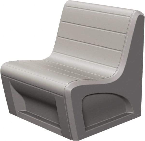 Made in USA - Grey Polyethylene Guest Chair - 31" Wide x 33" High - Best Tool & Supply