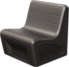 Made in USA - Black Polyethylene Guest Chair - 31" Wide x 33" High - Best Tool & Supply