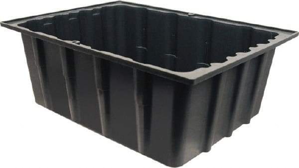 Made in USA - 17-1/4" Deep, Gray Polypropylene Stack & Nest Bin - 8-1/2" High x 23" Wide x 17-1/4" Long - Best Tool & Supply