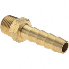 Value Collection - 1/8 NPT Thread Hose Barb x Male NPT Connector - 1/4" ID Hose, Brass - Best Tool & Supply