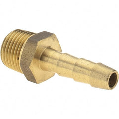 Value Collection - 1/8 NPT Thread Hose Barb x Male NPT Connector - 3/16" ID Hose, Brass - Best Tool & Supply