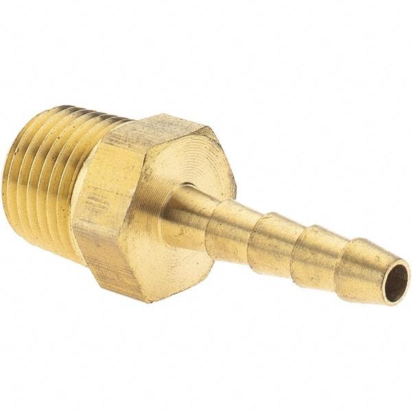 Value Collection - 1/8 NPT Thread Hose Barb x Male NPT Connector - 1/8" ID Hose, Brass - Best Tool & Supply